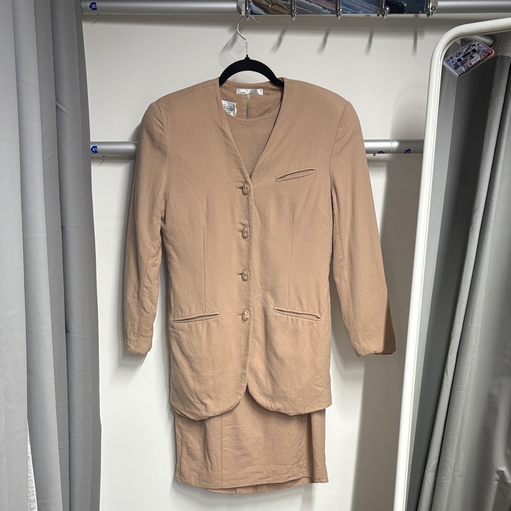 Elegant Tan Midi Dress